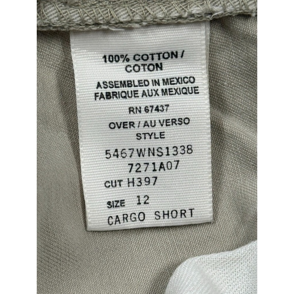 Vintage Polo Jean‎ Co Ralph Lauren Ladies 12 Button Front Khaki Cargo Shorts - Picture 8 of 9